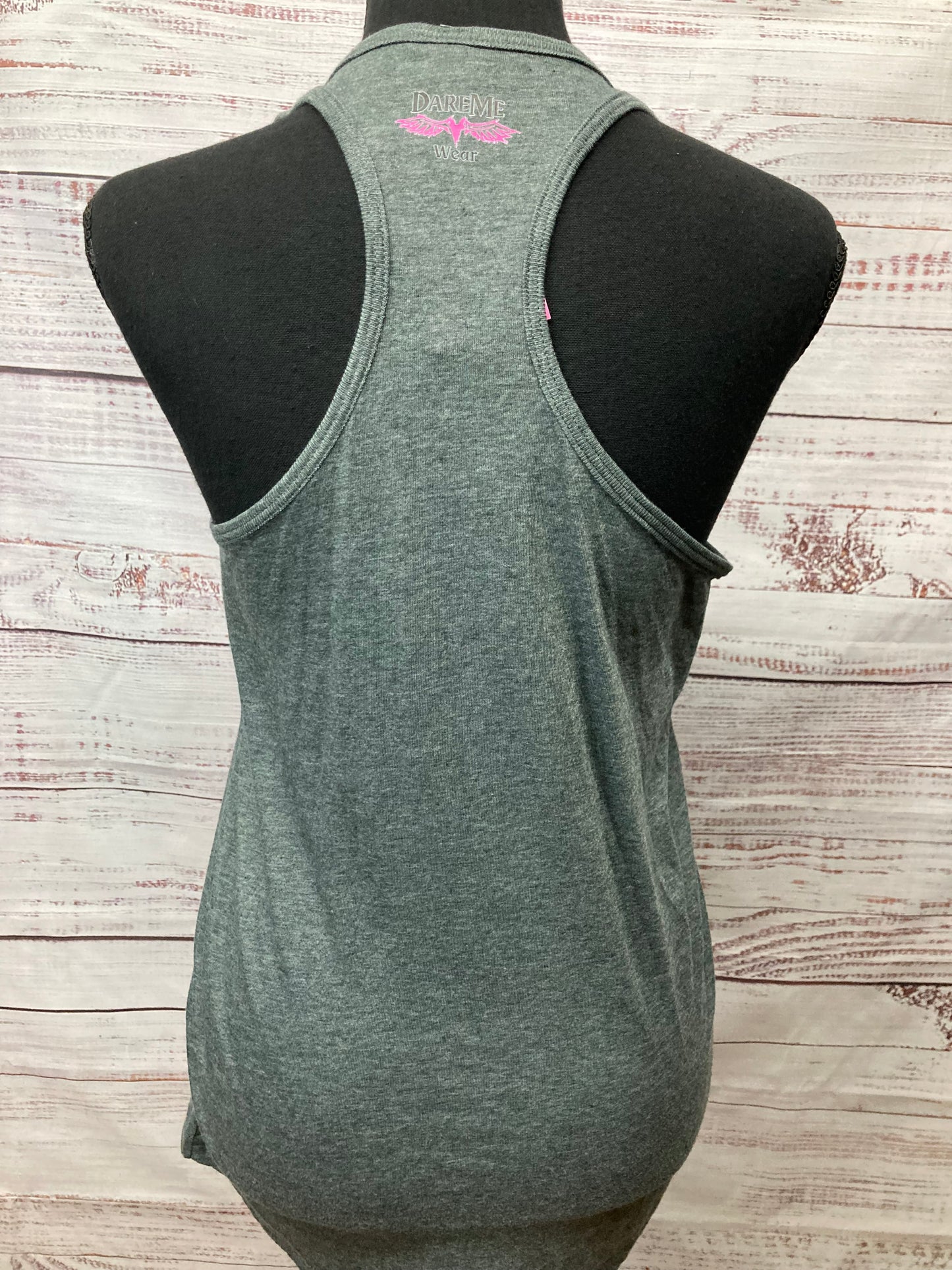 "I DO WHAT I WANT" Racerback Tank Top In Gray