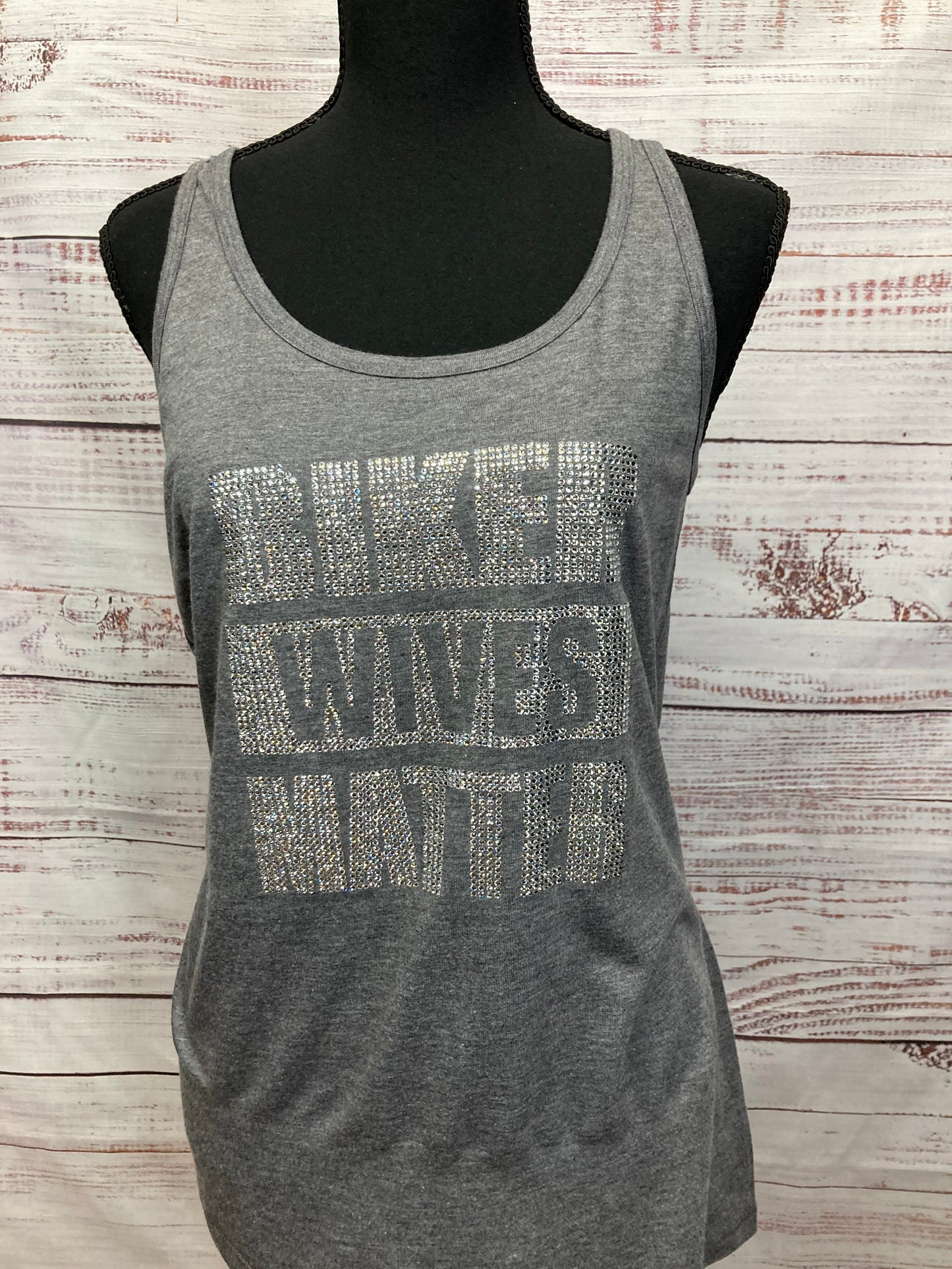 Biker Wives Matter Rhinestone Tank Top