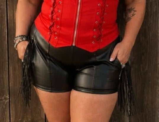 Midnight Rebel Fringe Shorts