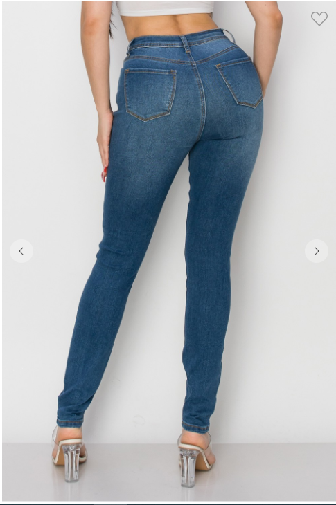 High Waisted Stretchy Skinny Denim Jeans BO-304