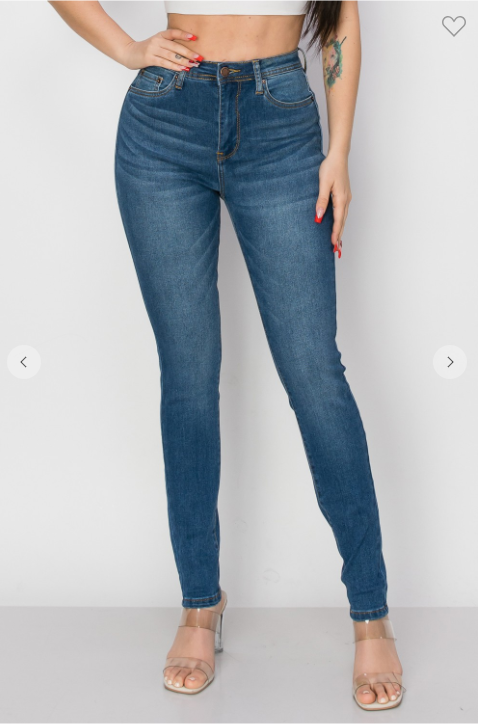 High Waisted Stretchy Skinny Denim Jeans BO-304