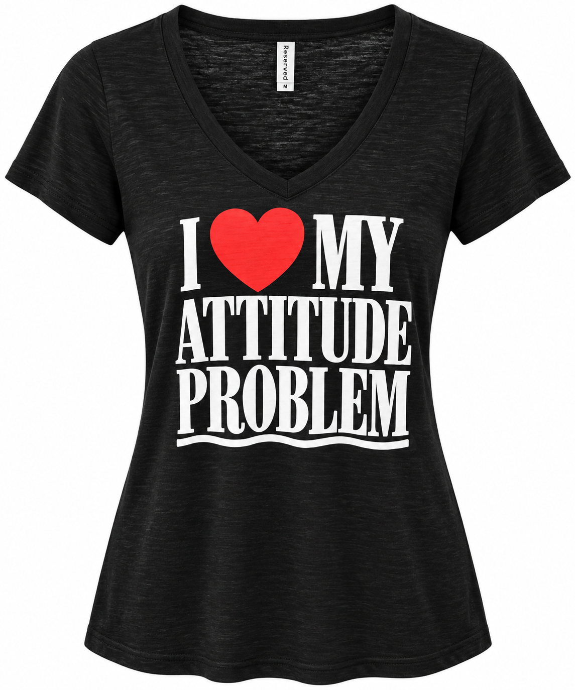 I Love My Attitude Problem V-Neck Tee