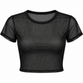 Midnight Sheer Short Sleeve Top