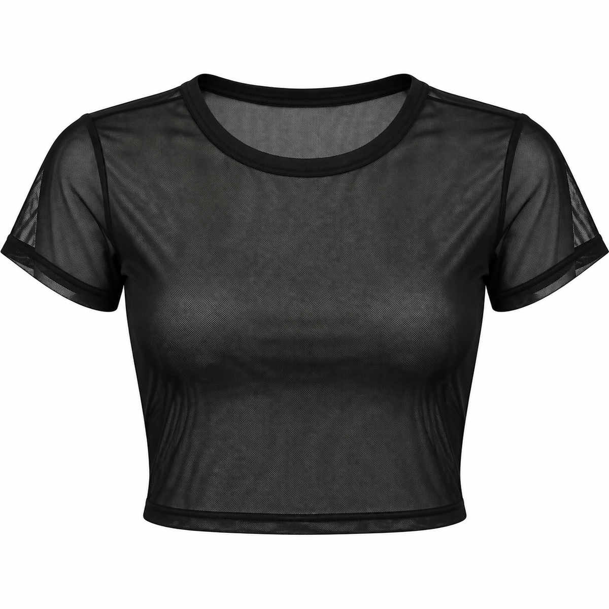 Midnight Sheer Short Sleeve Top