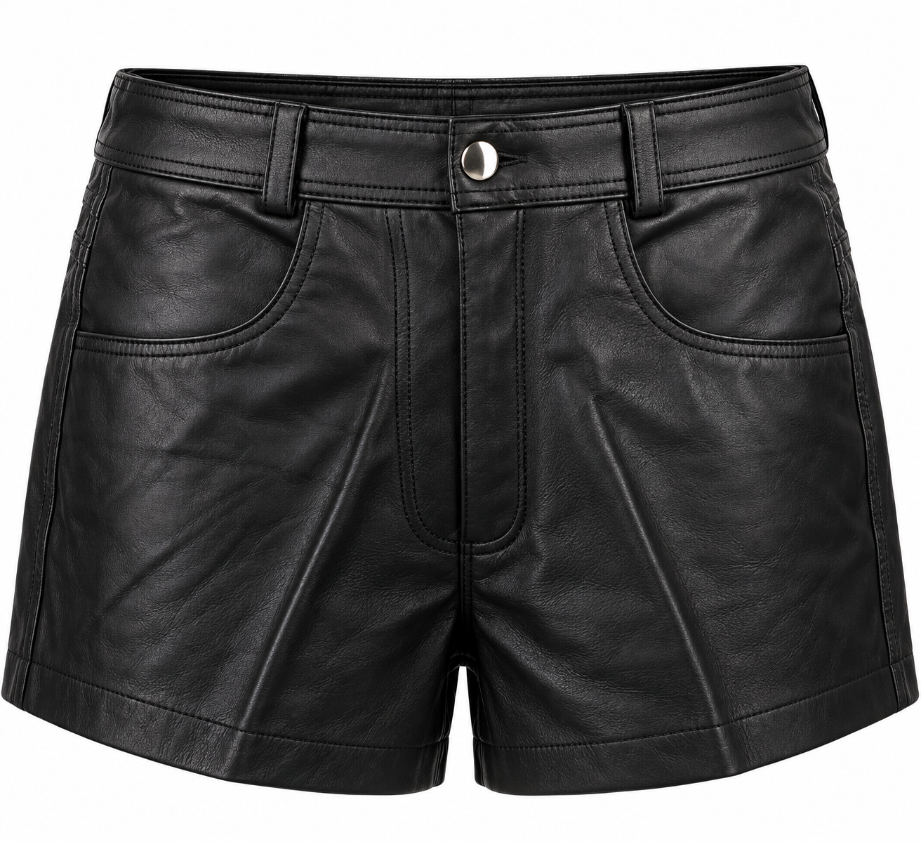 Midnight Edge Faux Leather Shorts