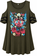 Peace & Love Cold Shoulder Tunic