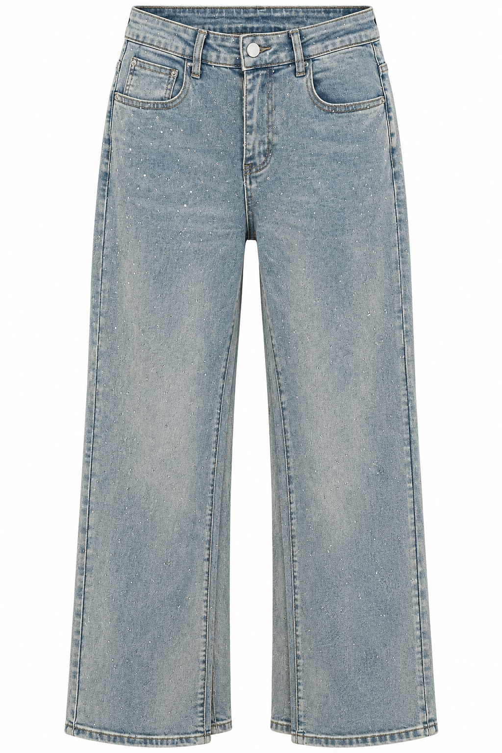 Starlight Rhinestone Wide-Leg Jeans