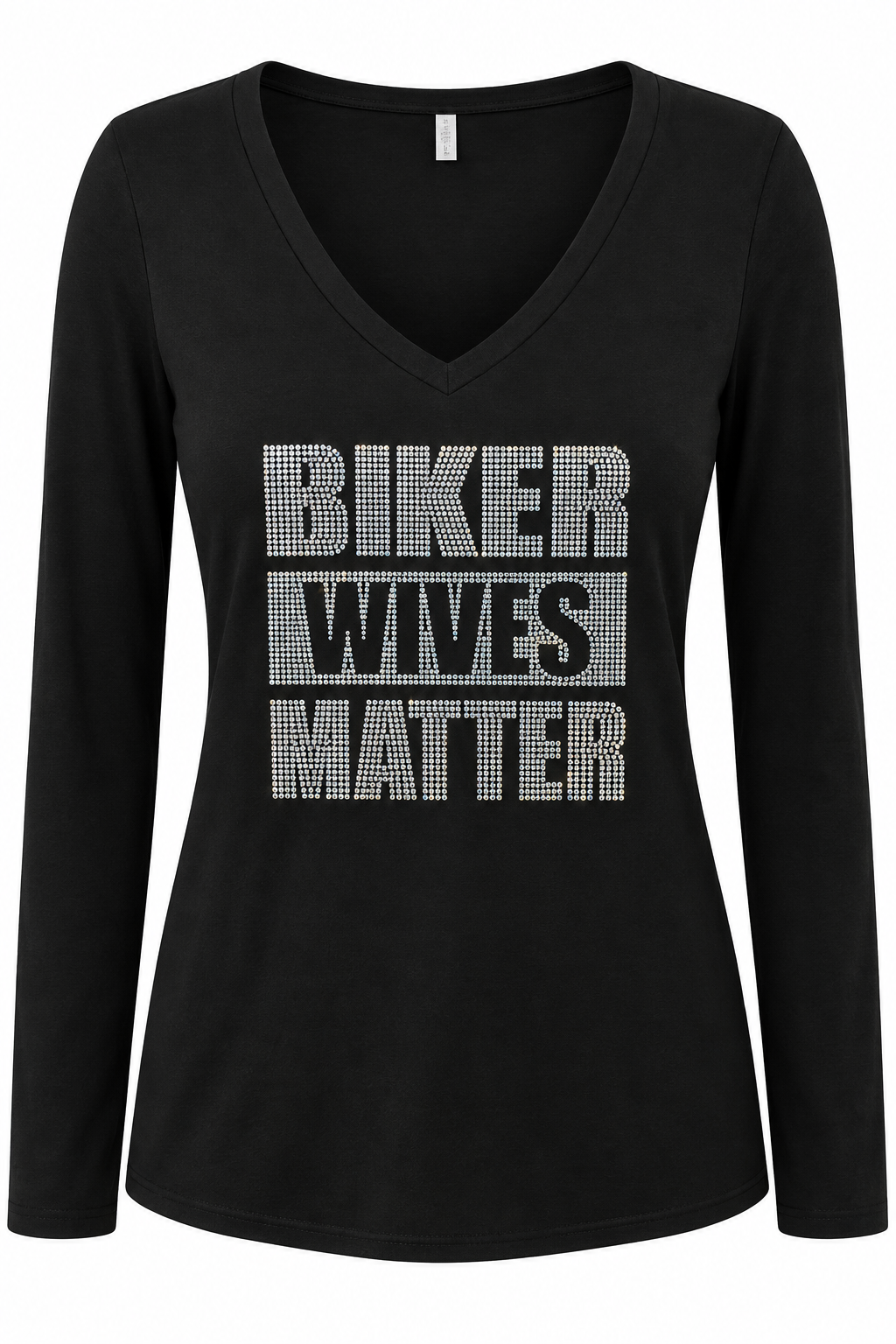 Biker Wives Matter Rhinestone Long Sleeve