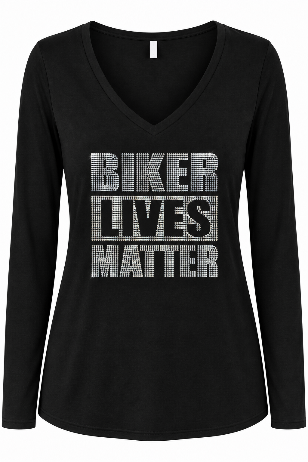 Biker Lives Matter Rhinestone Long Sleeve