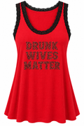 Drunk Wives Matter Rhinestone Tank