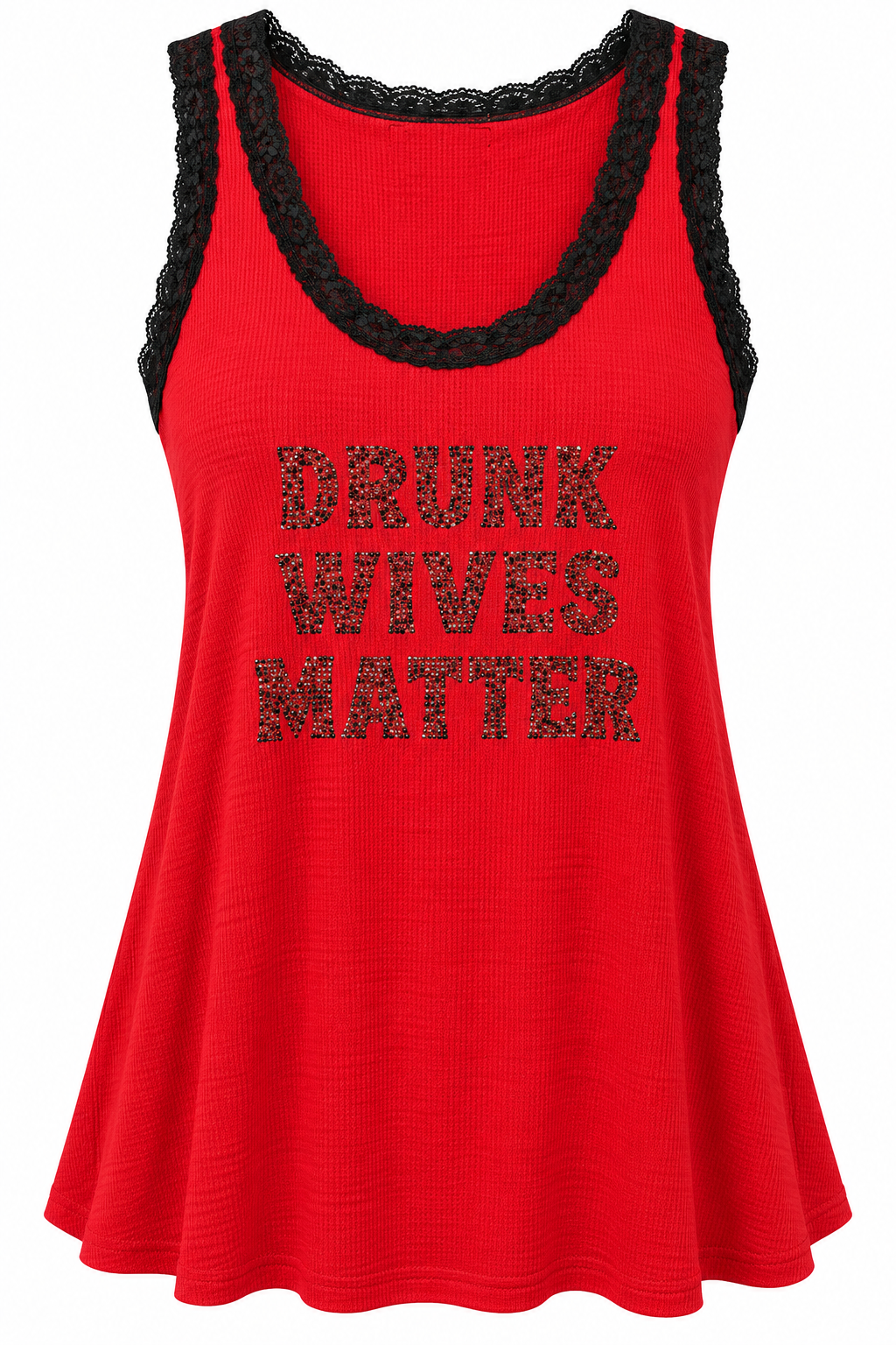 Drunk Wives Matter Rhinestone Tank