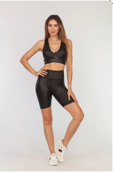 LA Society Vegan Leather Sports Bra