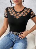 Midnight Radiance Cutout Top