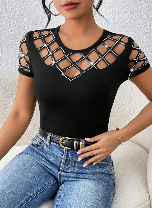 Midnight Radiance Cutout Top