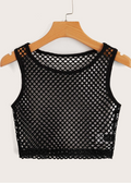 Midnight Mesh Crop Top