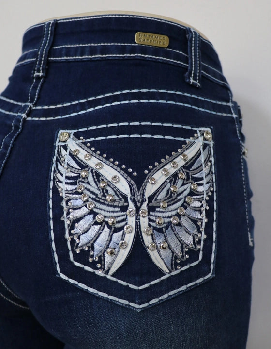 Untamed Butterfly Wide Leg Jeans