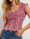 Scarlett Gingham Ruffle Top