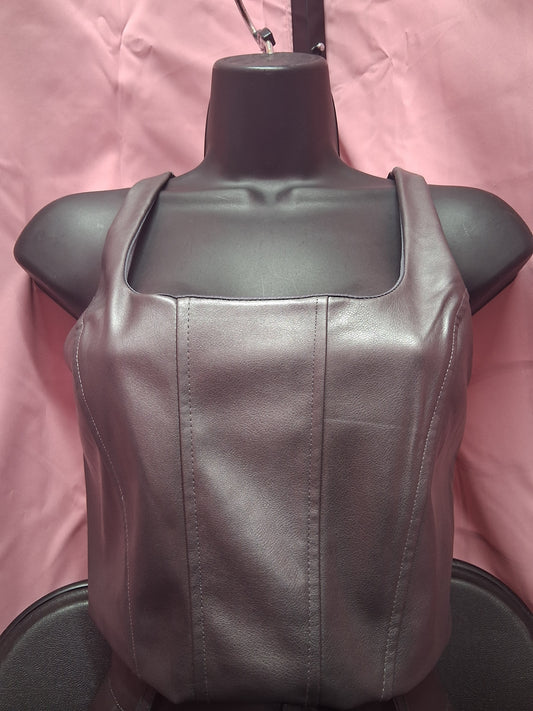 Gun Metal Crop Tank Top