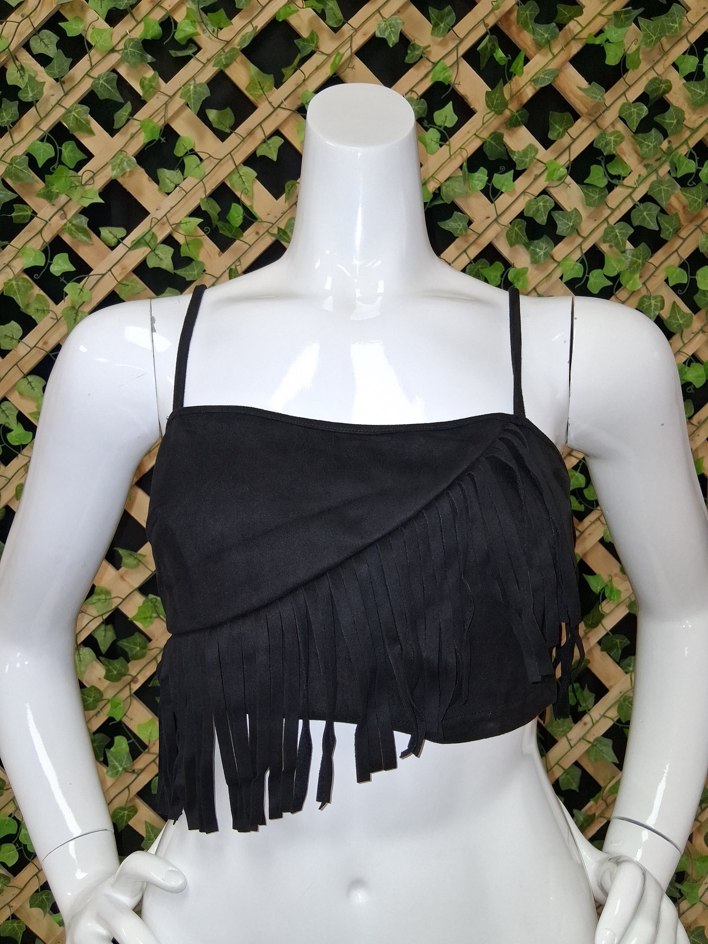 Suede Fringe Top