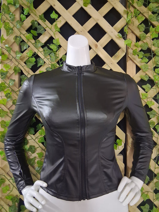 Short Collar Zip Up Jacket