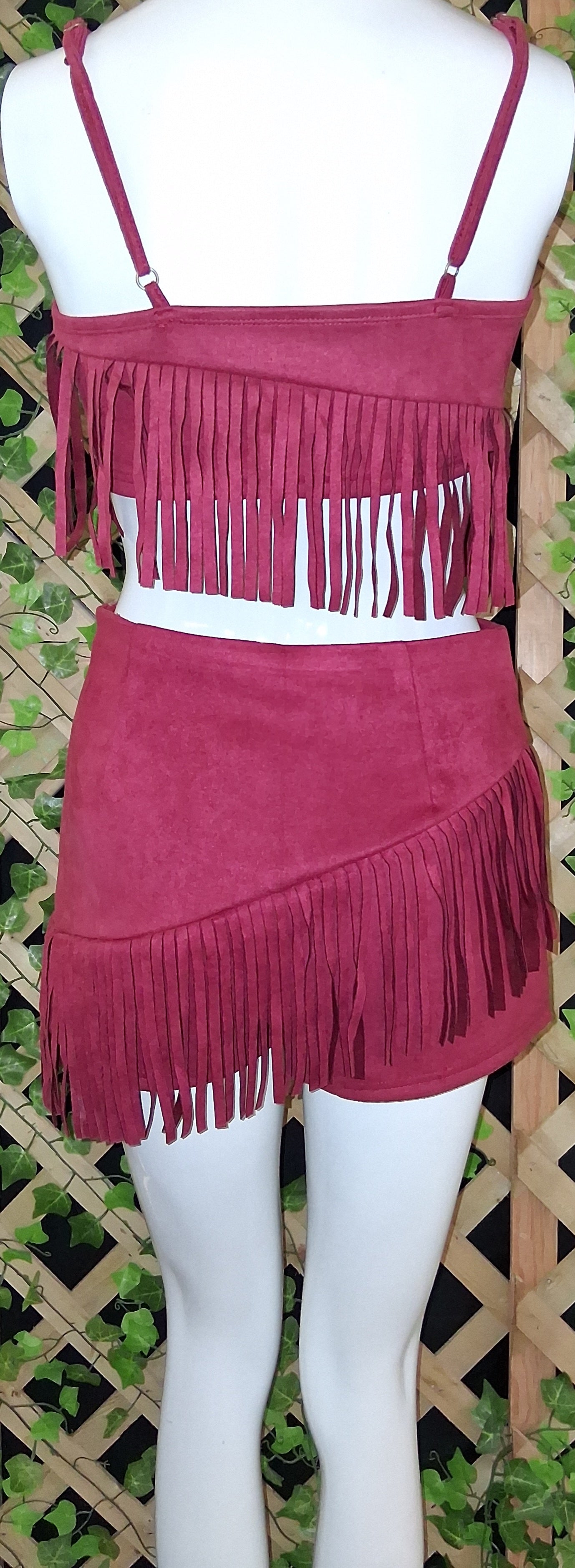Suede Fringe Top