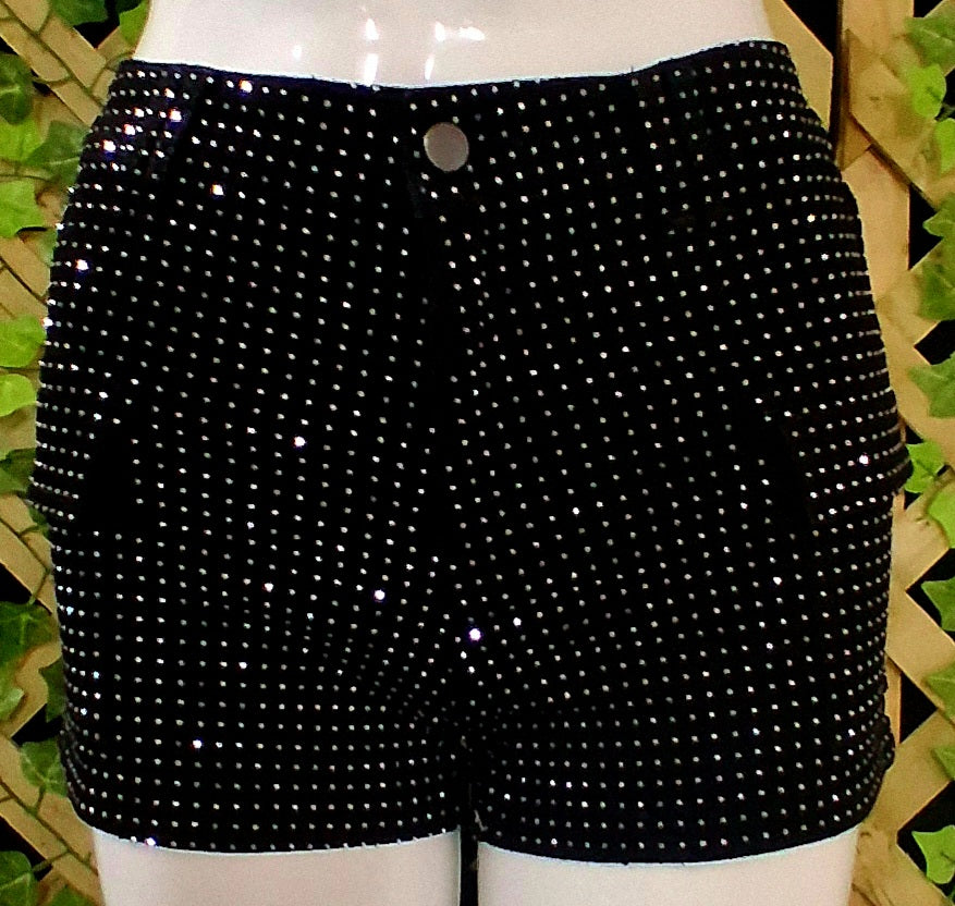 Cargo Pocket Rhinestone Shorts