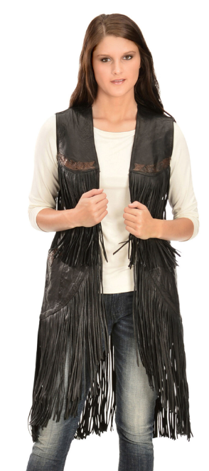 Kobler Long Fringed Black Ciqala Vest