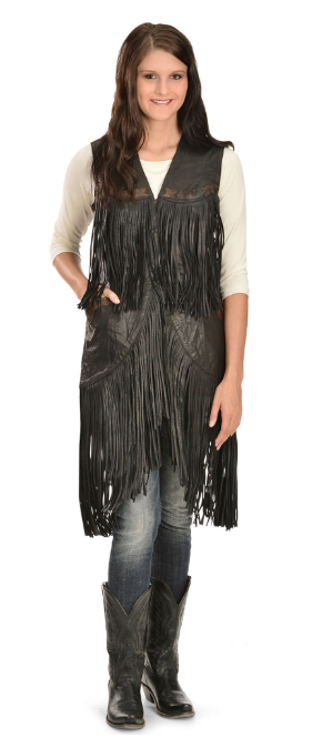 Kobler Long Fringed Black Ciqala Vest