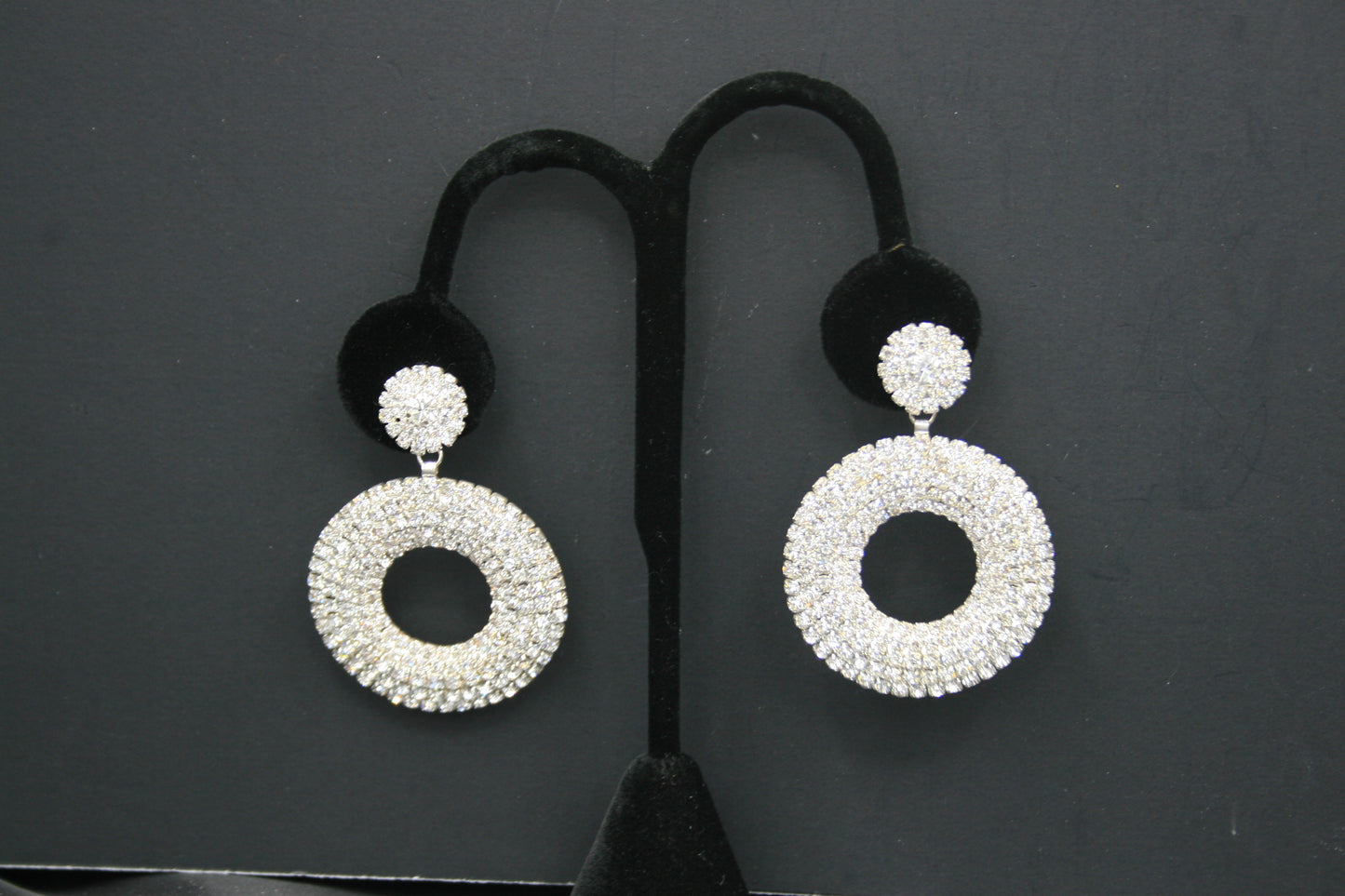 Round Rhinestone Earrings