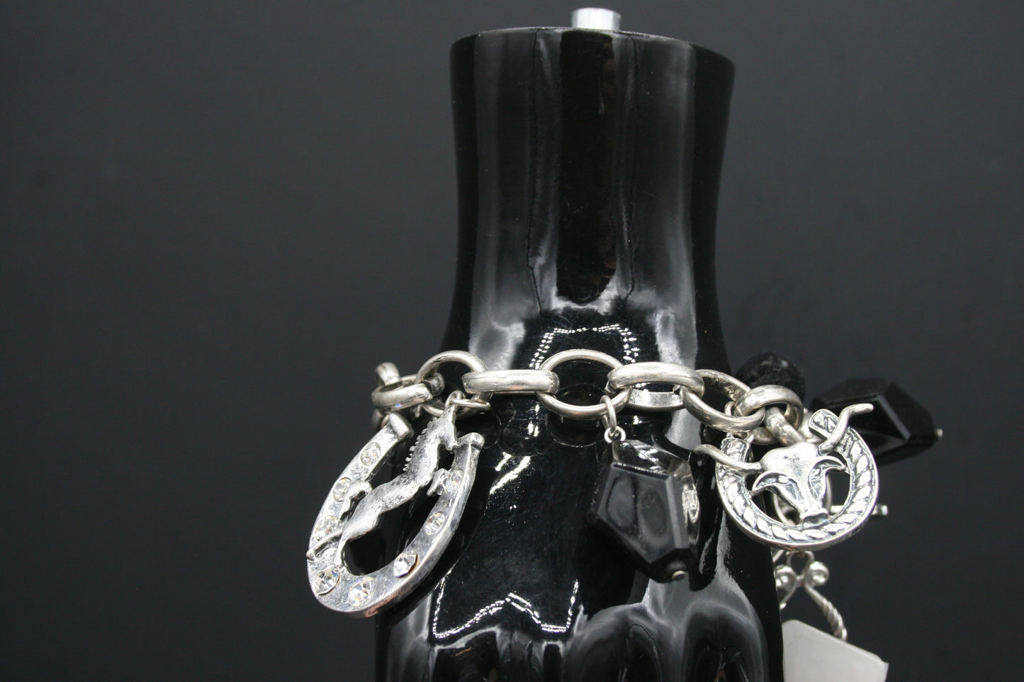 Horseshoe Charm Bracelet With Beads