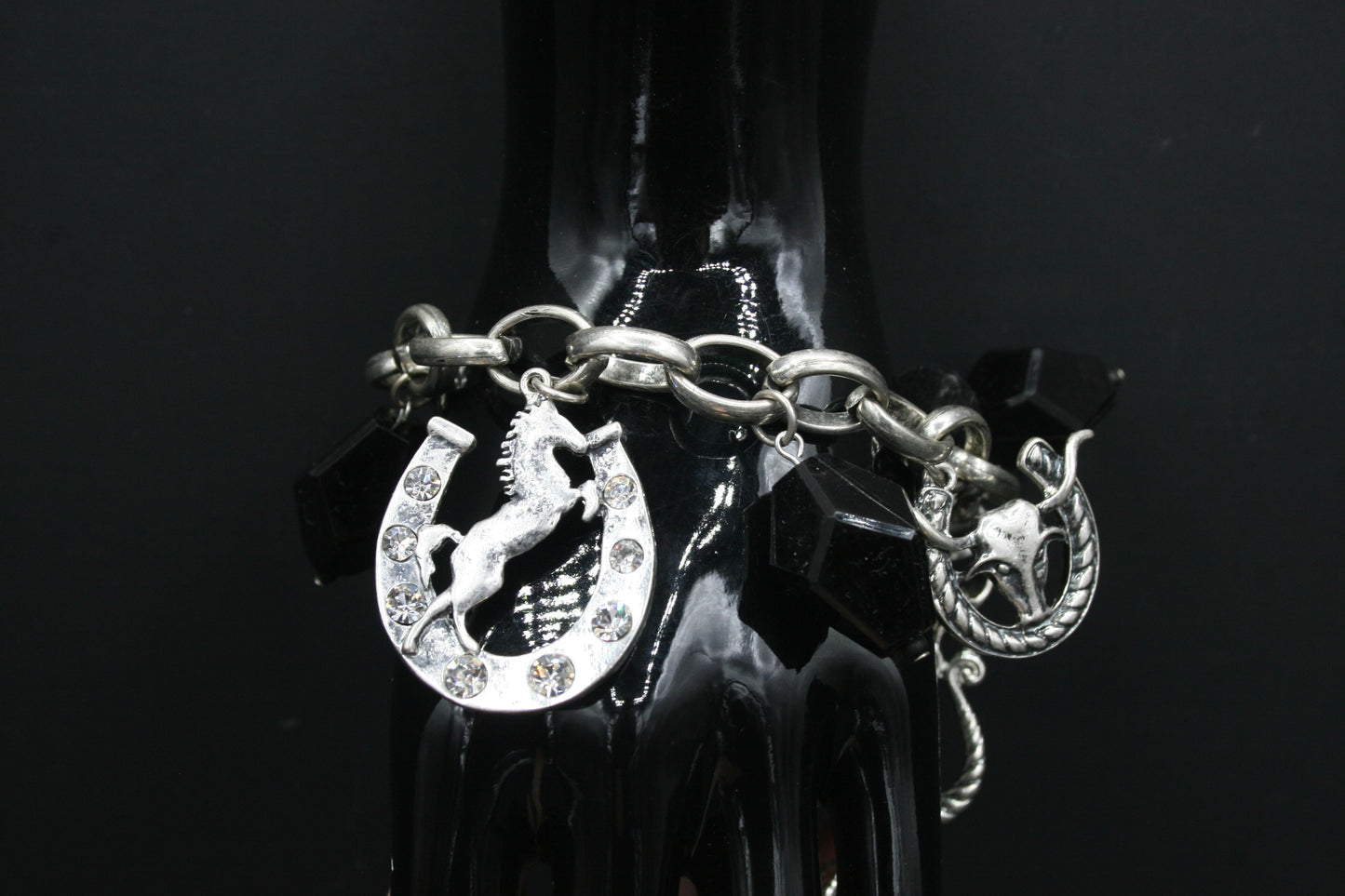 Horseshoe Charm Bracelet With Beads