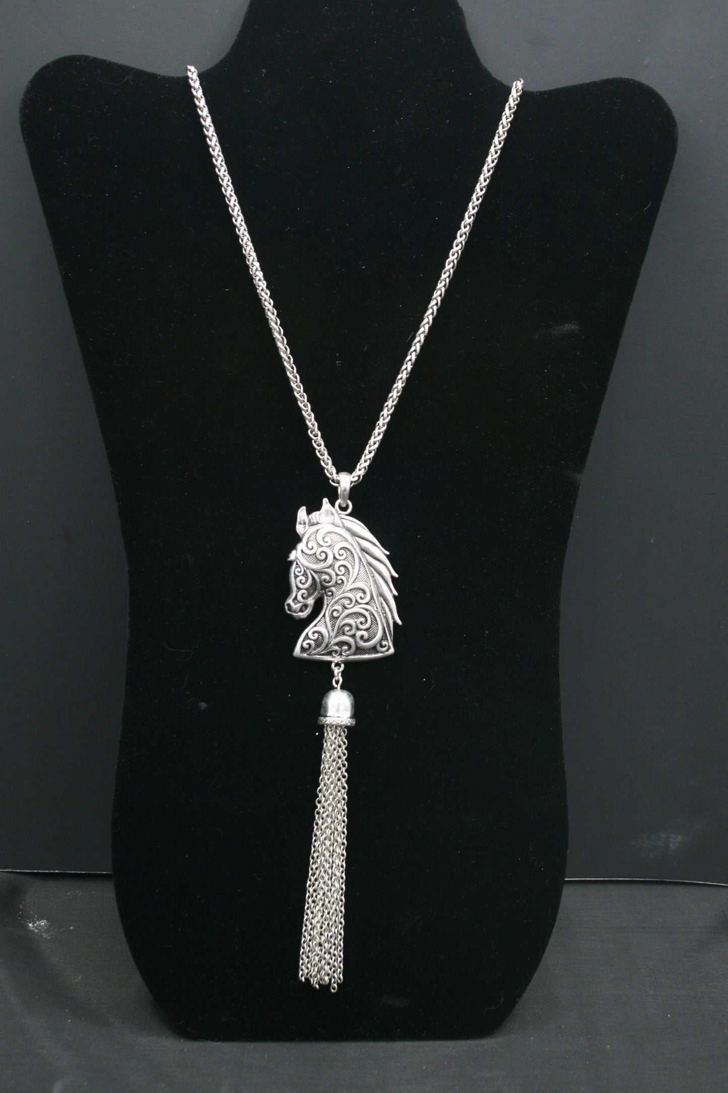 Horse Necklace with Tassel