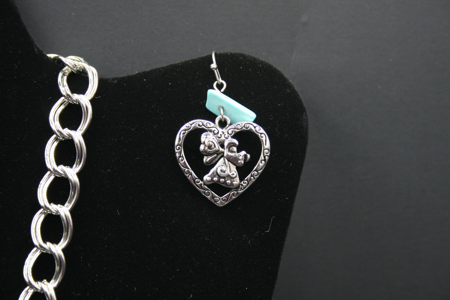 Angel Heart Necklace and Earring Set