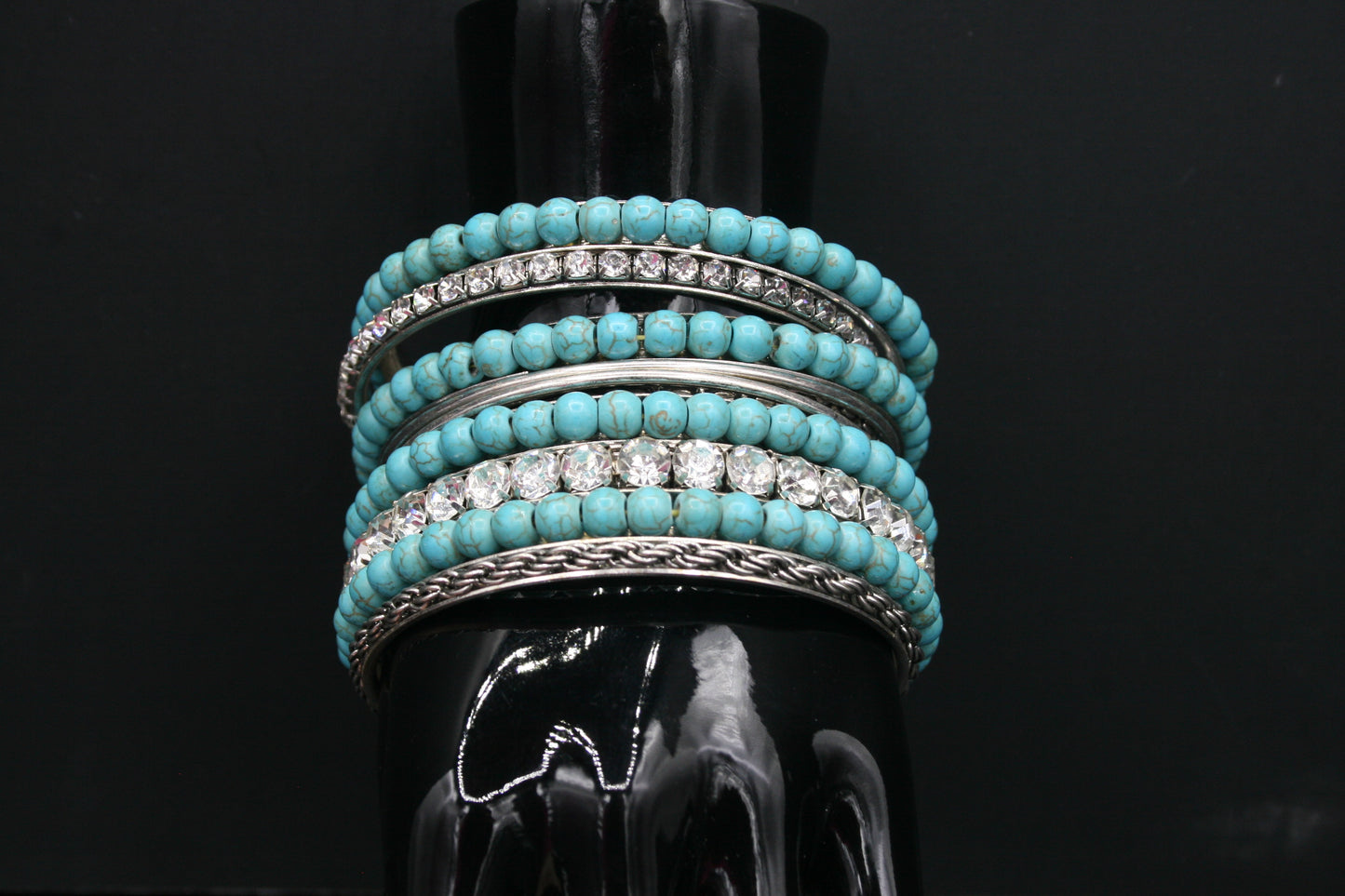 Turquoise and Silver Bangles