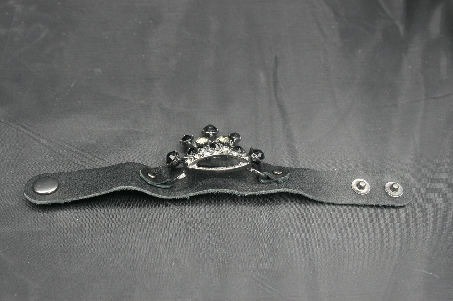 Leather Crown Bracelet