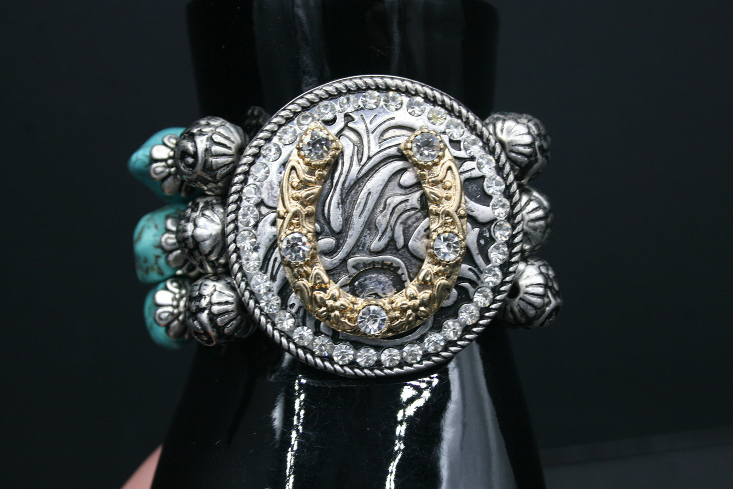 Turquoise Horseshoe Stretch Bracelet