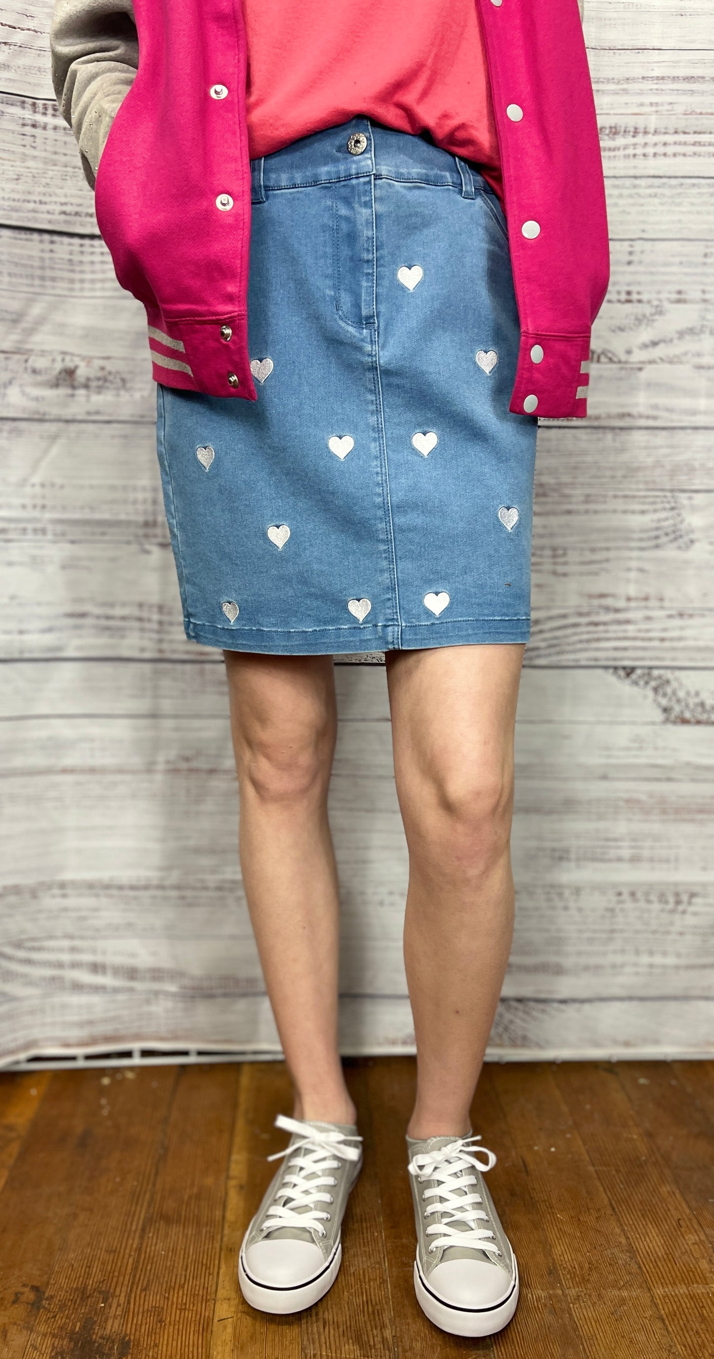 Jean Hearted Skirt