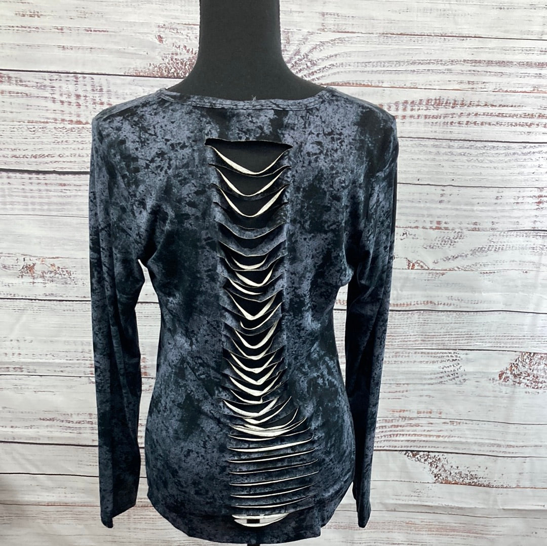 Vocal Western Feather Embellished  Long Sleeve Top