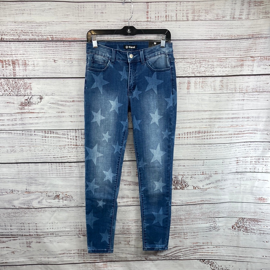 Star Print Denim Jeans